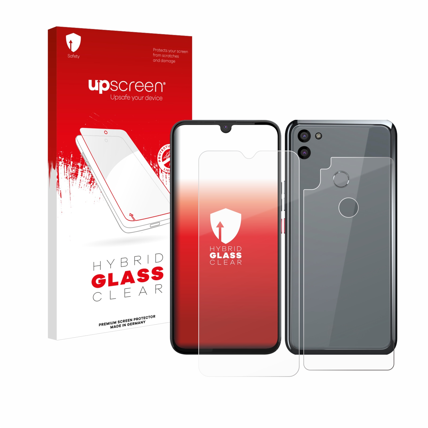 čirá skleněná fólie upscreen Hybrid Glas pro Gigaset GS5 PRO SE (displej+zadní strana)