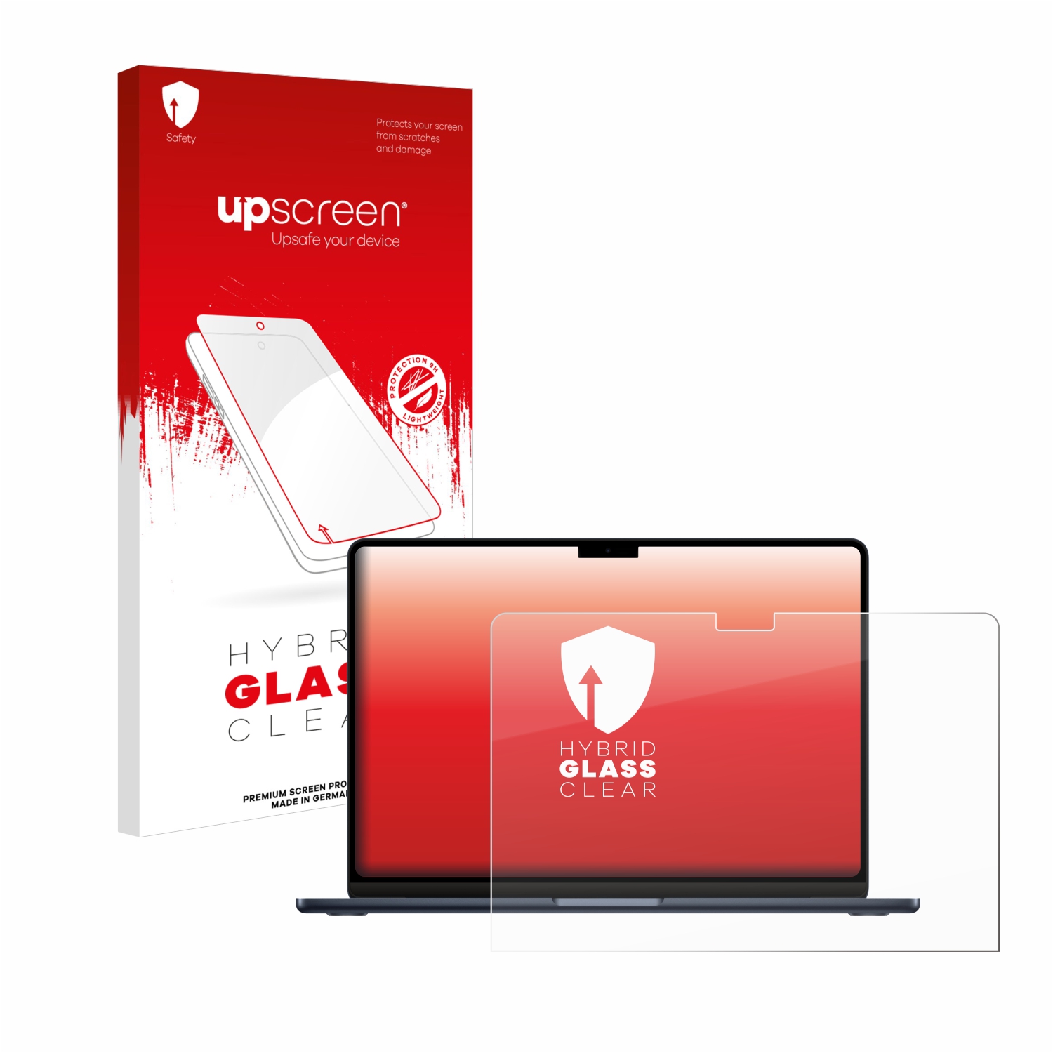 čirá skleněná fólie upscreen Hybrid Glas pro Apple MacBook Air 13 M3 2024