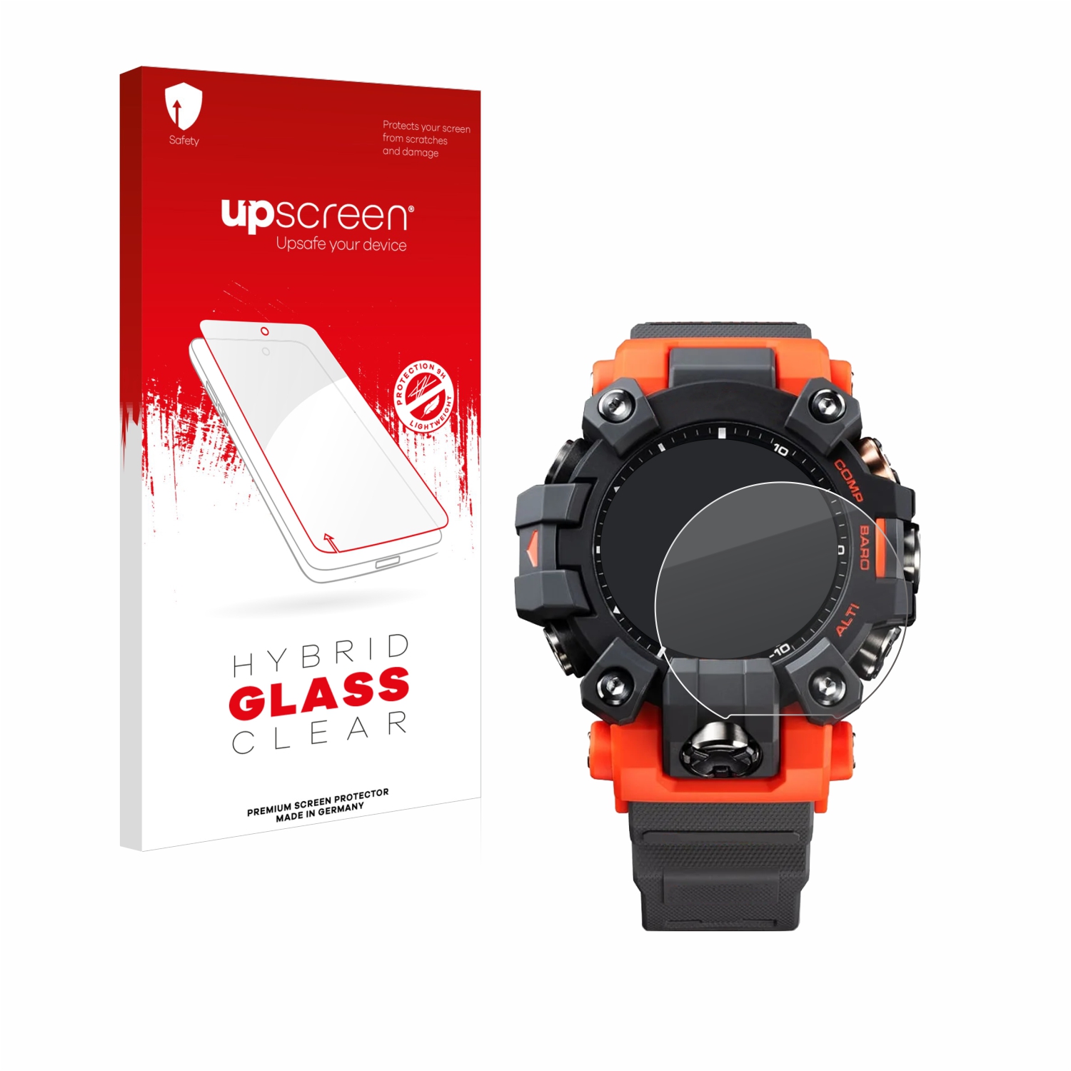 čirá skleněná fólie upscreen Hybrid Glas pro Casio G-Shock GW-9500