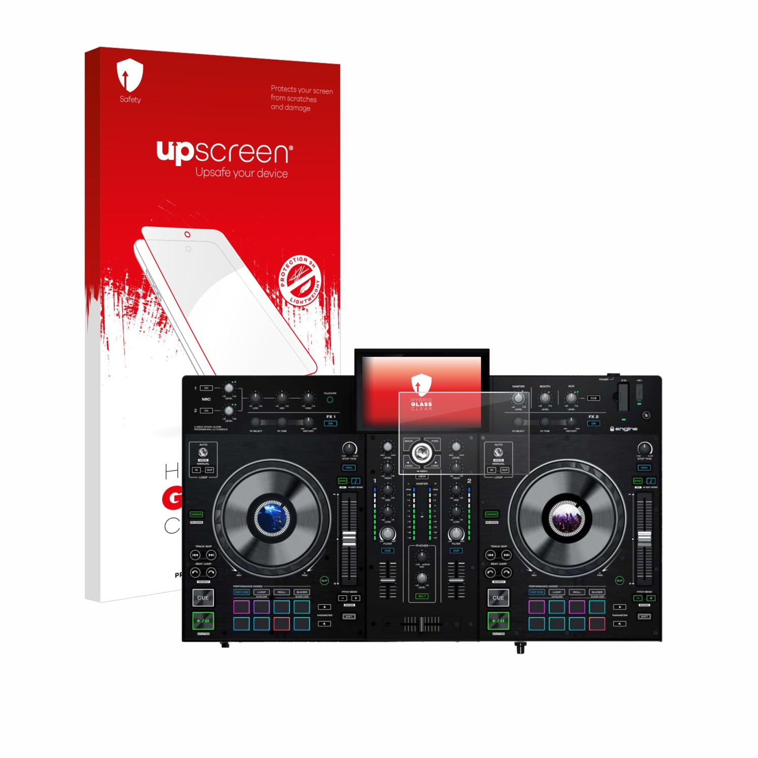 čirá skleněná fólie upscreen Hybrid Glas pro Denon DJ Prime 2