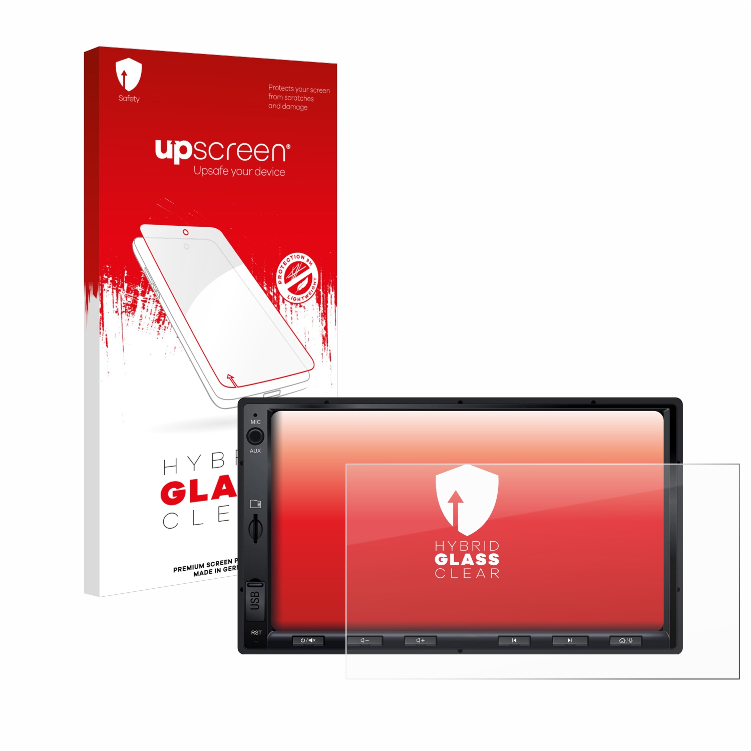 čirá skleněná fólie upscreen Hybrid Glas pro Atoto F7 WE