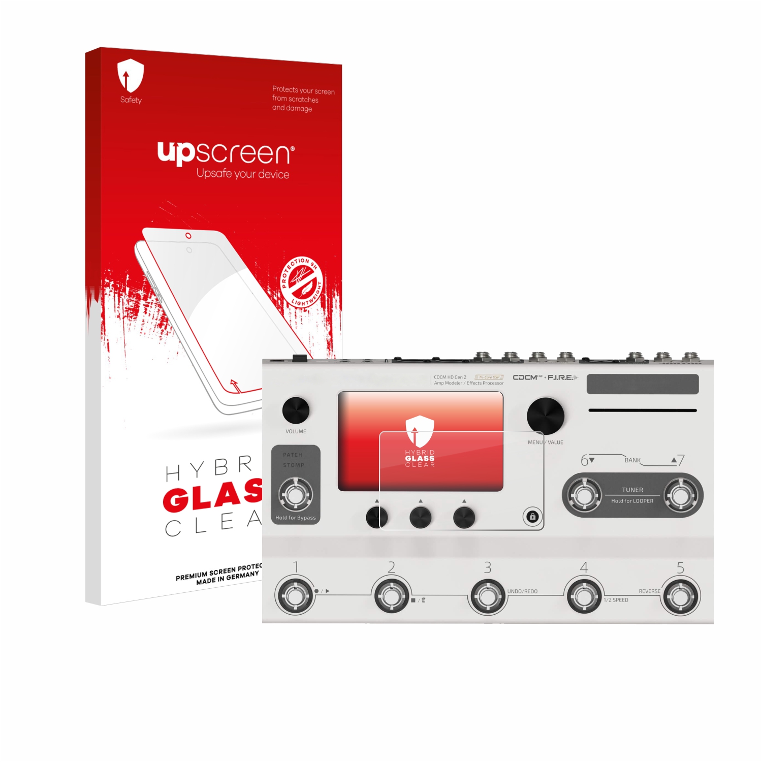 čirá skleněná fólie upscreen Hybrid Glas pro Hotone Ampero II Stage