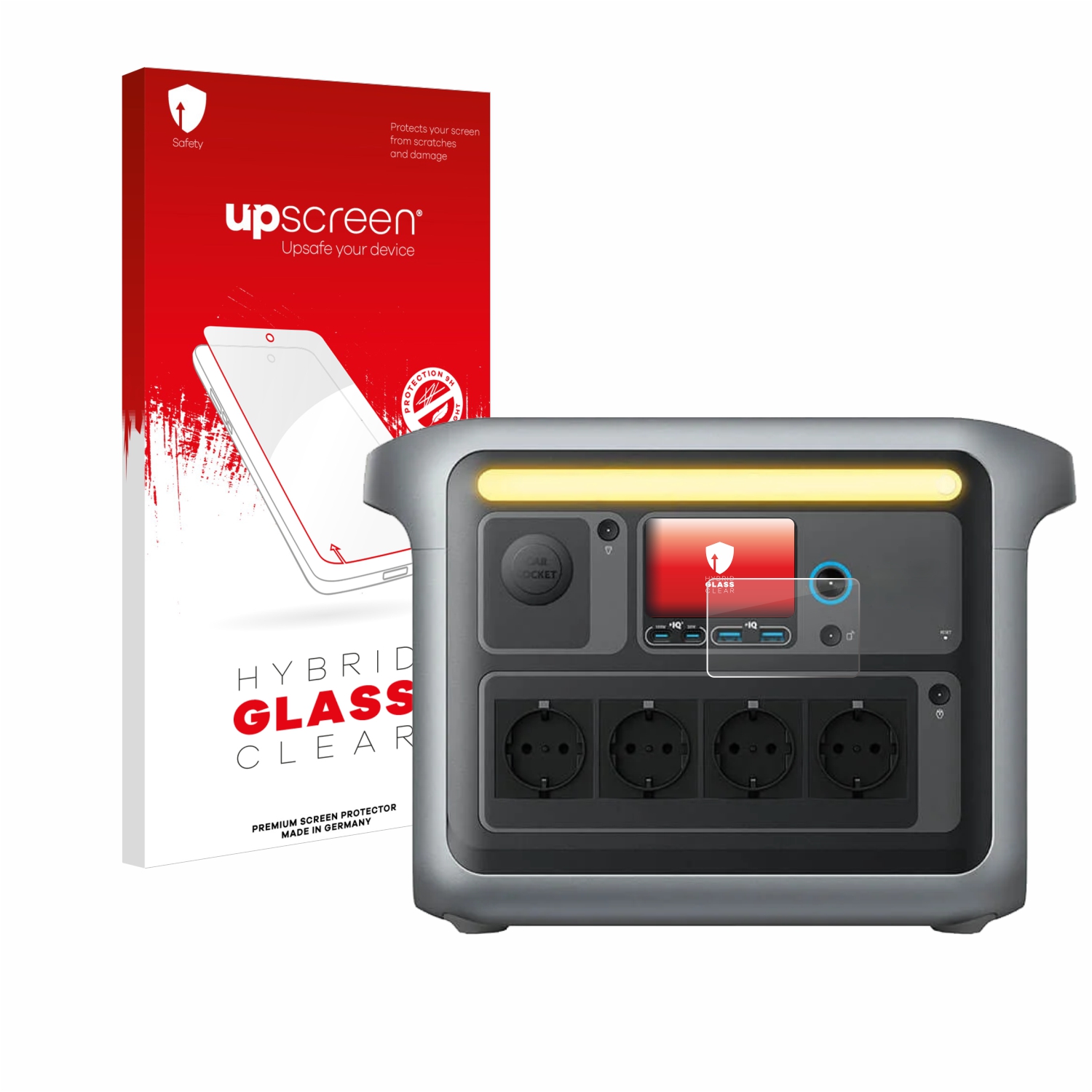 čirá skleněná fólie upscreen Hybrid Glas pro Anker SOLIX C1000X