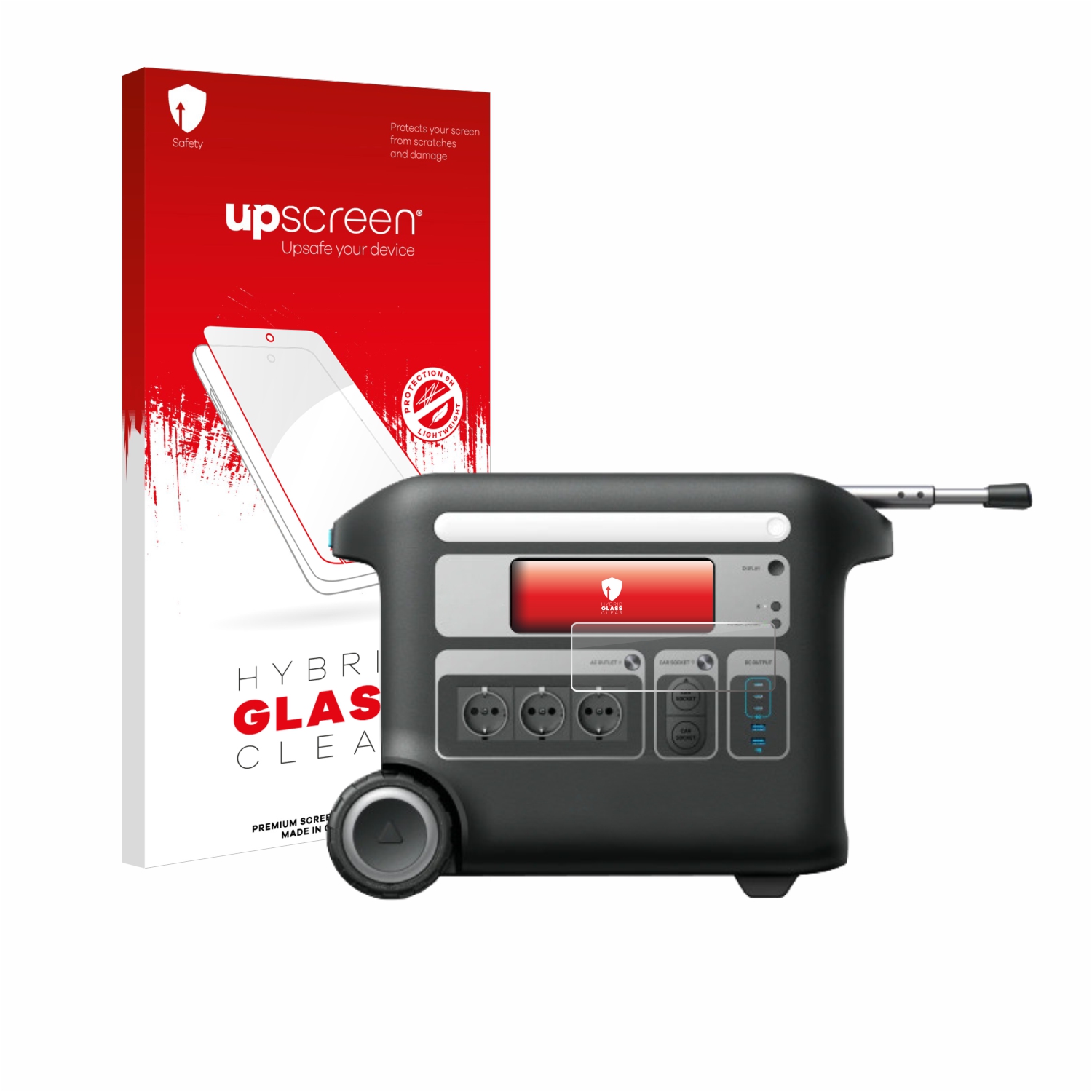 čirá skleněná fólie upscreen Hybrid Glas pro Anker SOLIX F2000