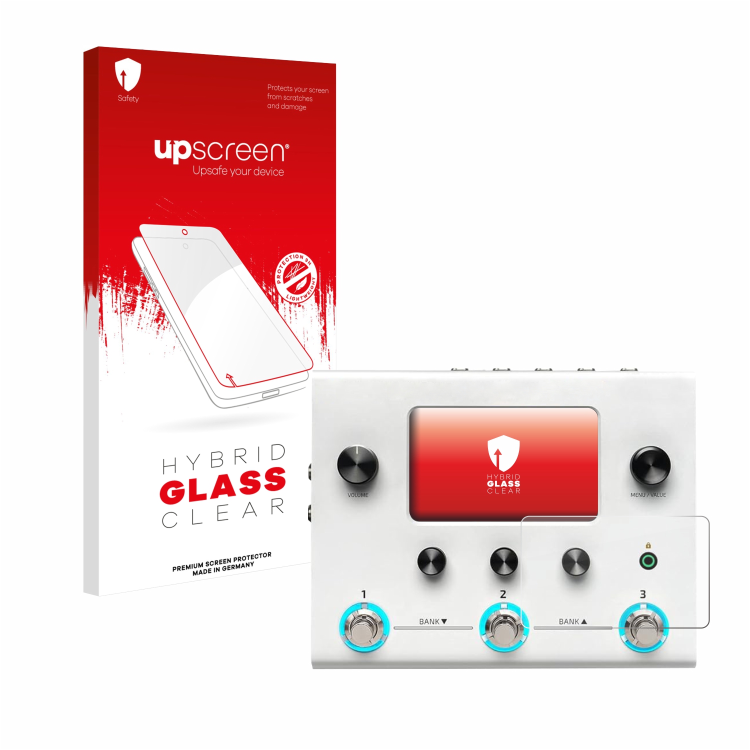 čirá skleněná fólie upscreen Hybrid Glas pro Hotone Ampero II Stomp