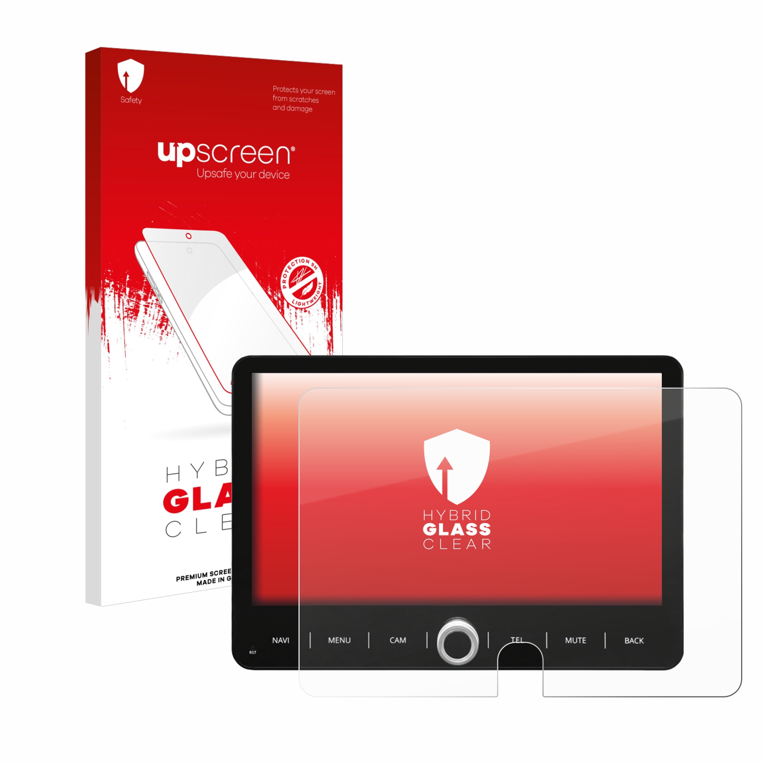 čirá skleněná fólie upscreen Hybrid Glas pro Dynavin D9-T5TP