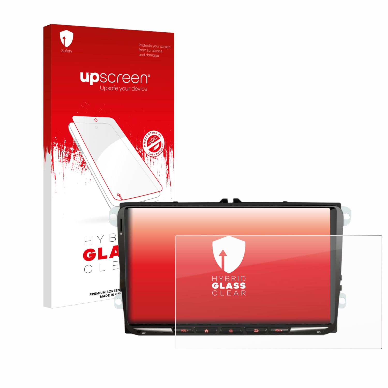 čirá skleněná fólie upscreen Hybrid Glas pro Erisin ES8998V 9