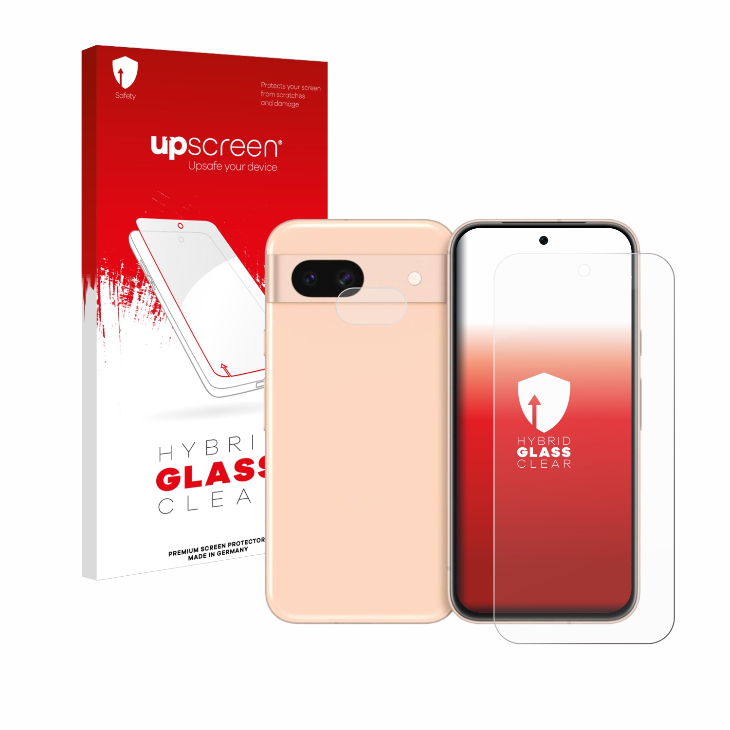 čirá skleněná fólie upscreen Hybrid Glas pro Google Pixel 8a (displej+Kamera)