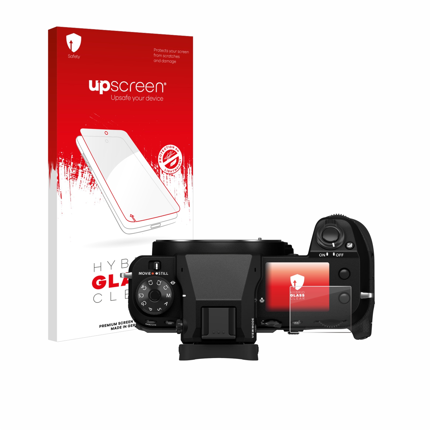čirá skleněná fólie upscreen Hybrid Glas pro Fujifilm GFX100S II (displej na ramínku)