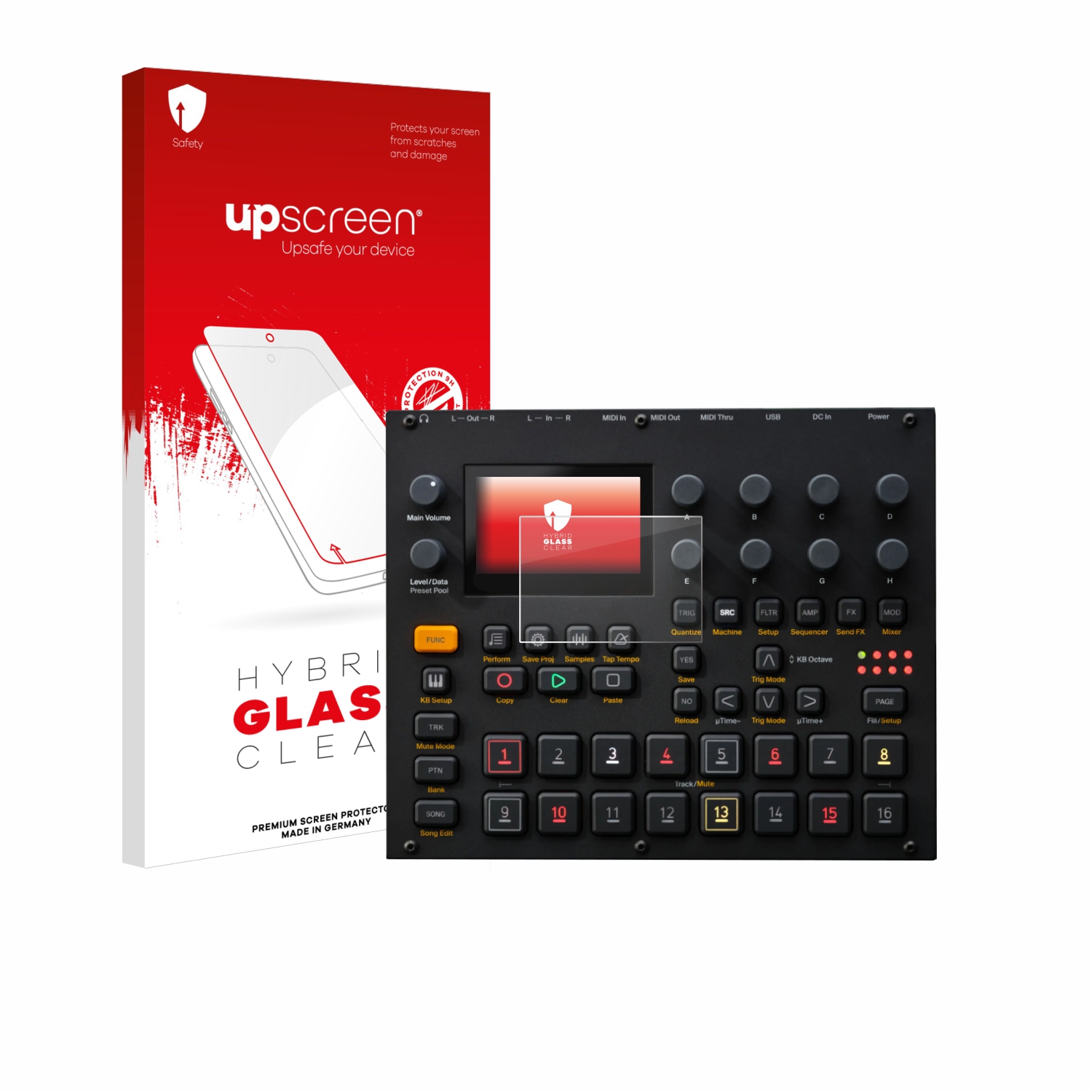 čirá skleněná fólie upscreen Hybrid Glas pro Elektron Digitakt II