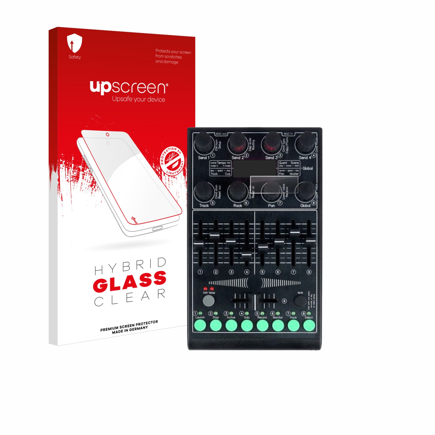 čirá skleněná fólie upscreen Hybrid Glas pro Faderfox UC4