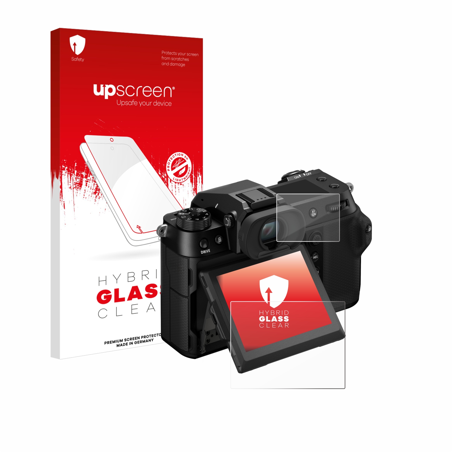 čirá skleněná fólie upscreen Hybrid Glas pro Fujifilm GFX100S II (displej + displej na ramínku)