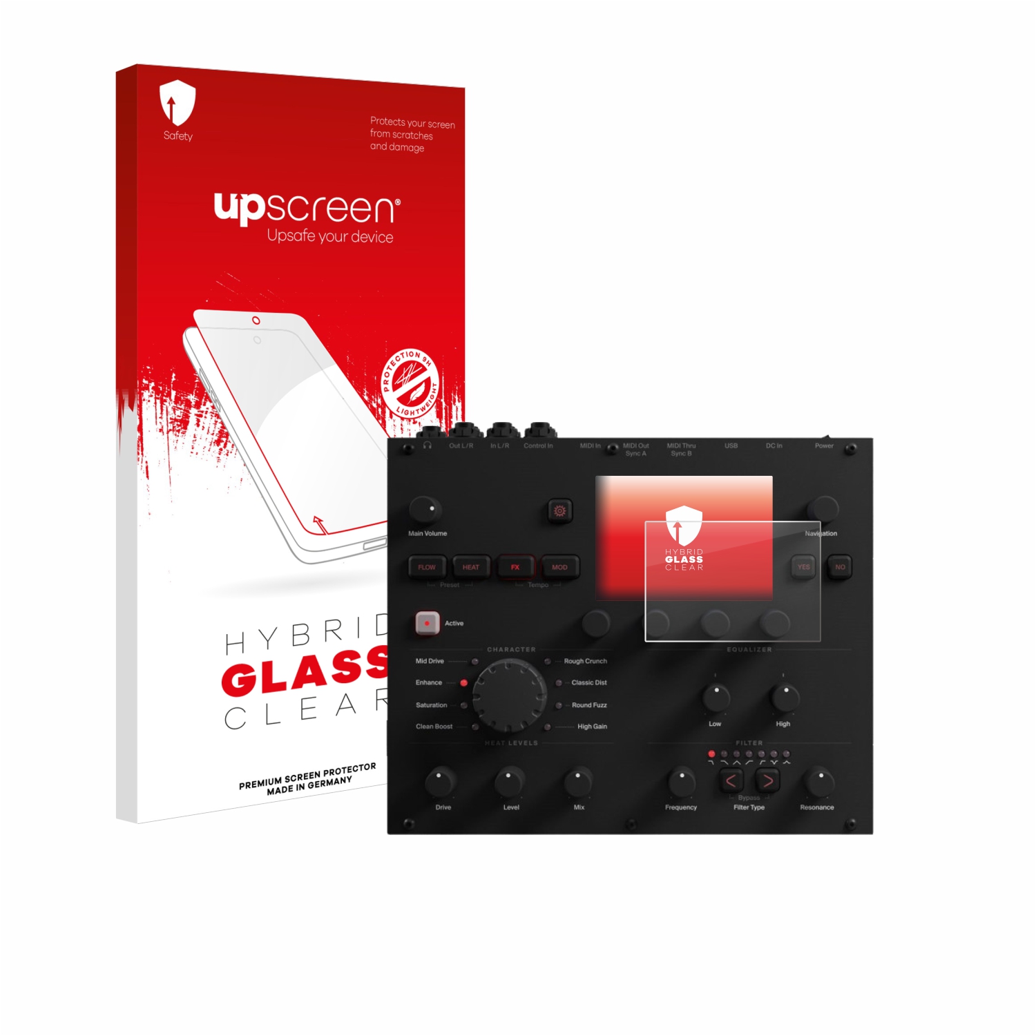 čirá skleněná fólie upscreen Hybrid Glas pro Elektron Analog Heat +FX