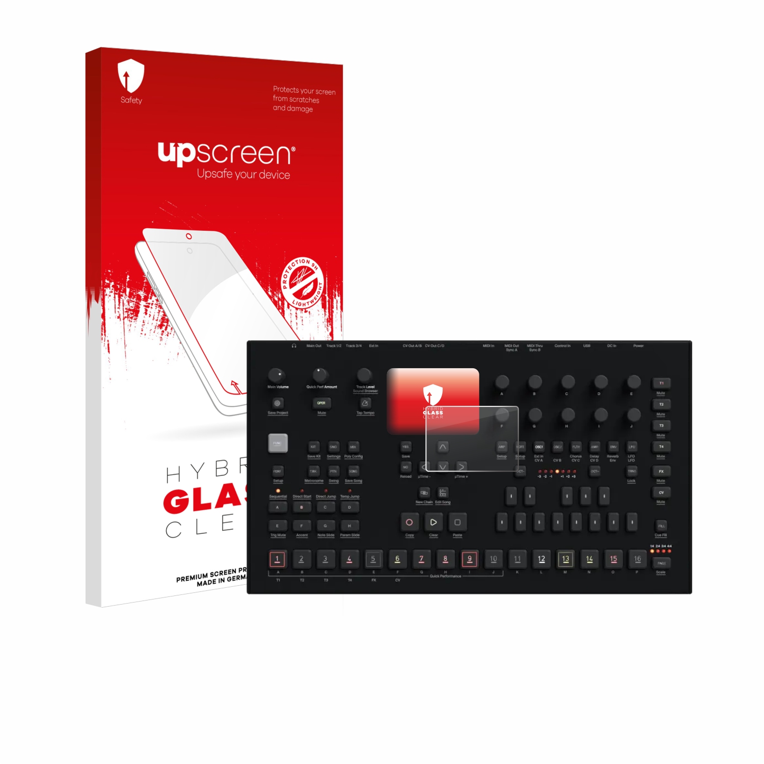 čirá skleněná fólie upscreen Hybrid Glas pro Elektron Analog Four MKII