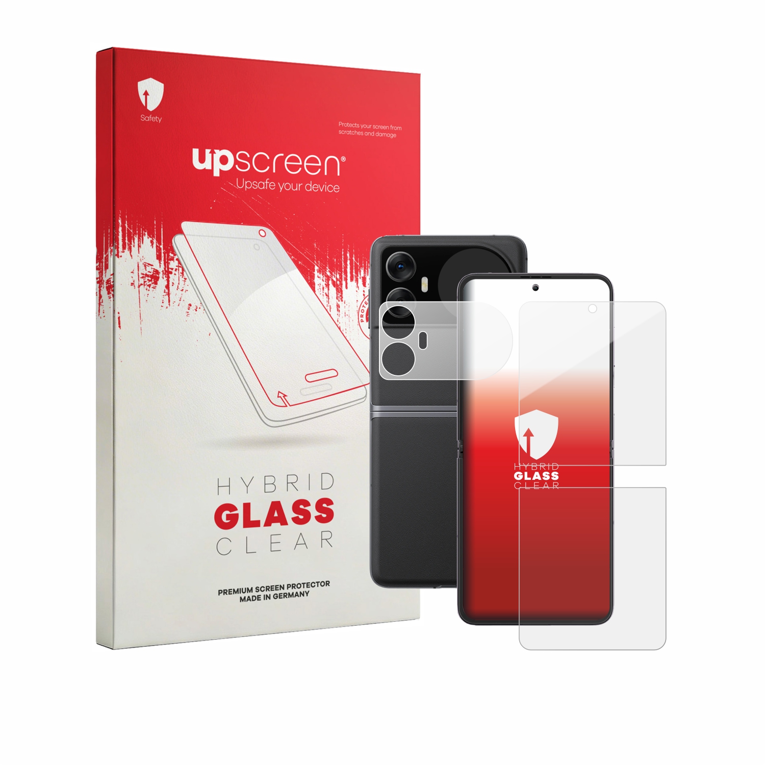 čirá skleněná fólie upscreen Hybrid Glas pro Blackview Hero 10 (displej+zadní strana)