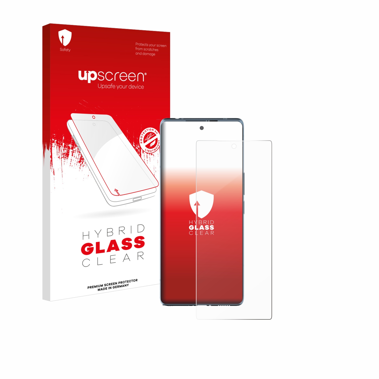 čirá skleněná fólie upscreen Hybrid Glas pro HTC U24 Pro