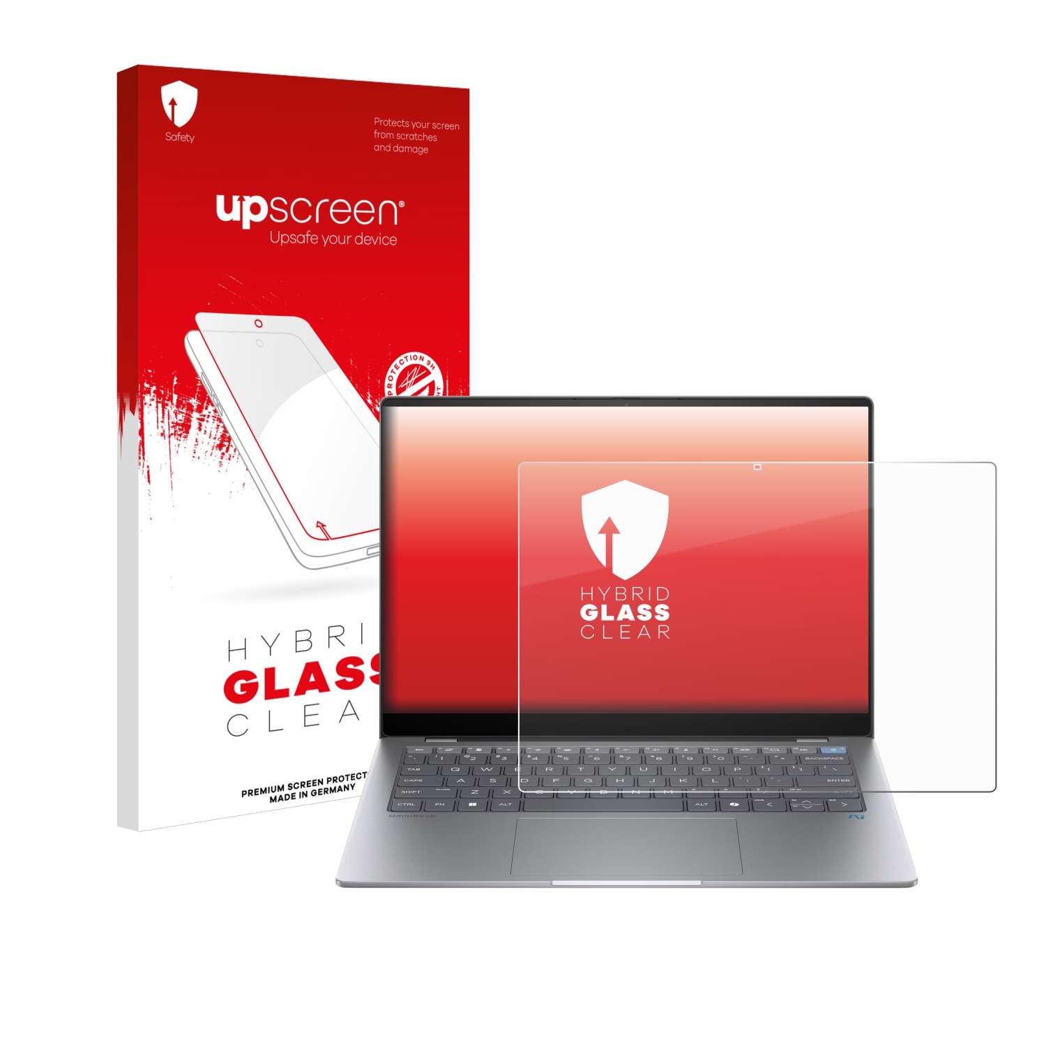 čirá skleněná fólie upscreen Hybrid Glas pro HP OmniBook X AI PC 14