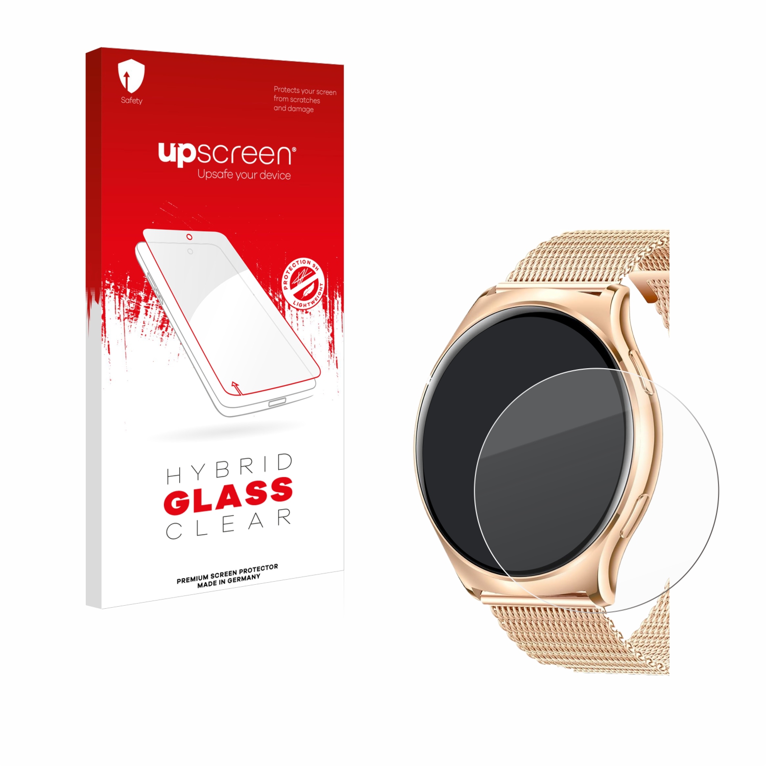 čirá skleněná fólie upscreen Hybrid Glas pro Iaret Smartwatch 1.43