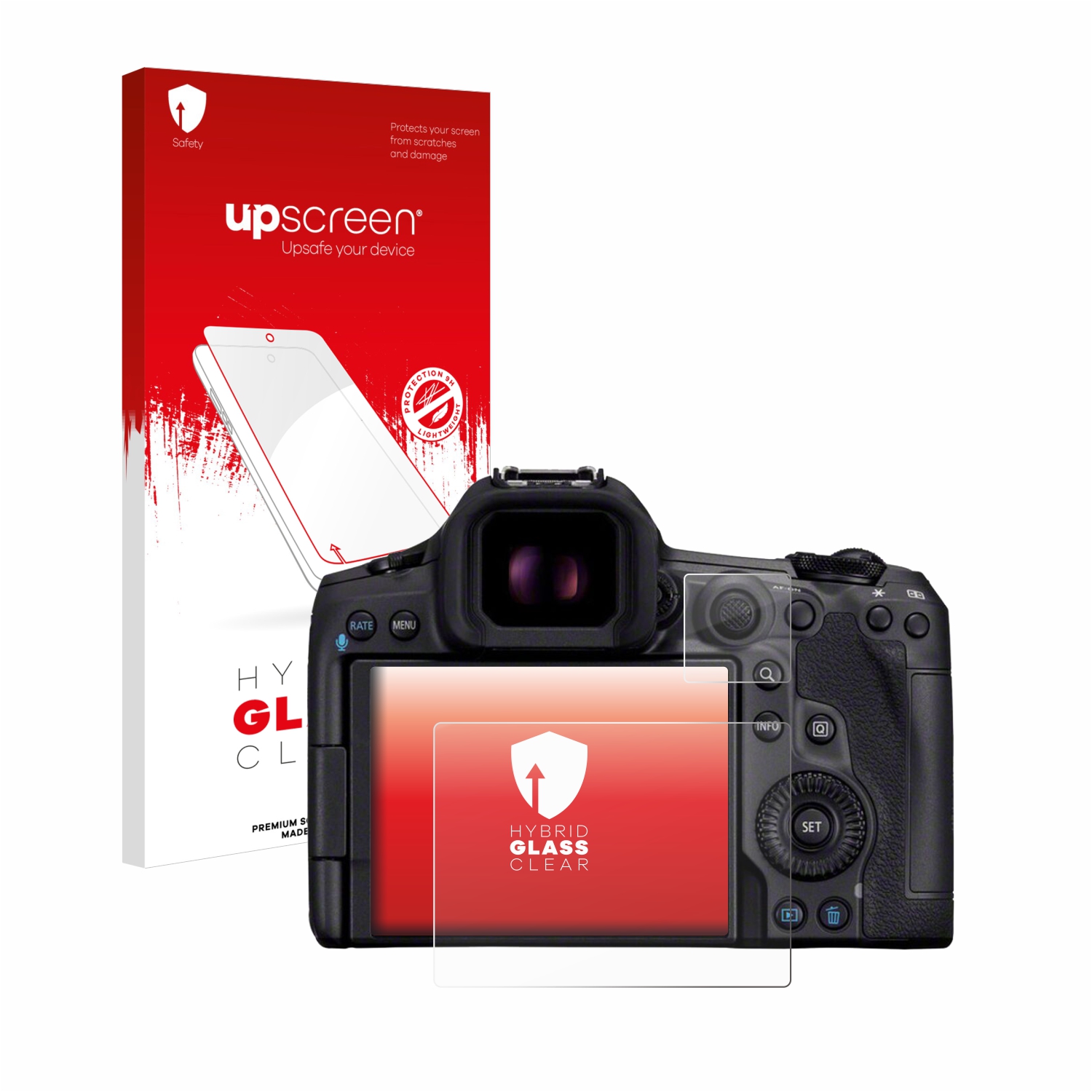 čirá skleněná fólie upscreen Hybrid Glas pro Canon EOS R5 Mark II