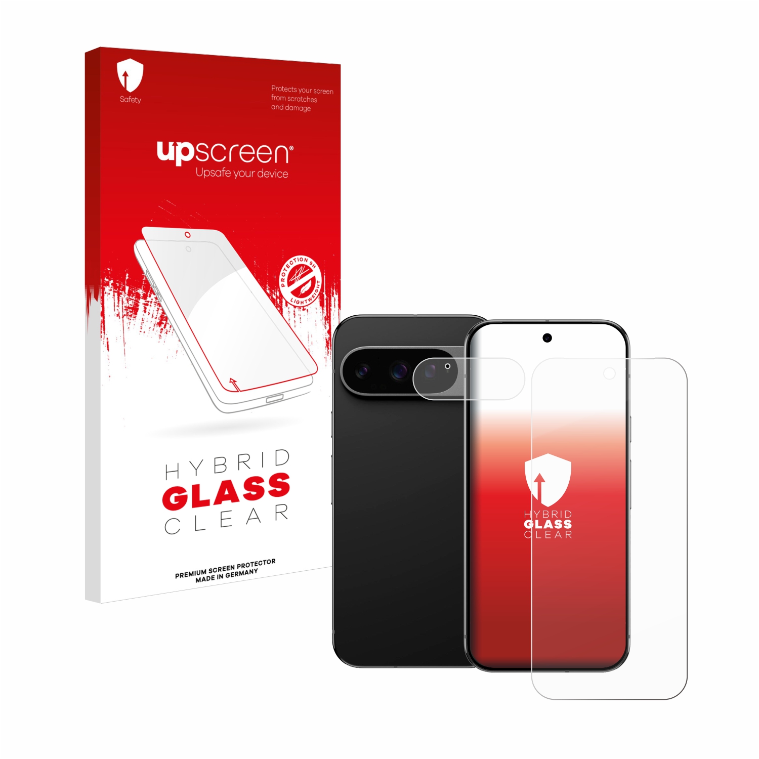 čirá skleněná fólie upscreen Hybrid Glas pro Google Pixel 9 Pro (displej+Kamera)