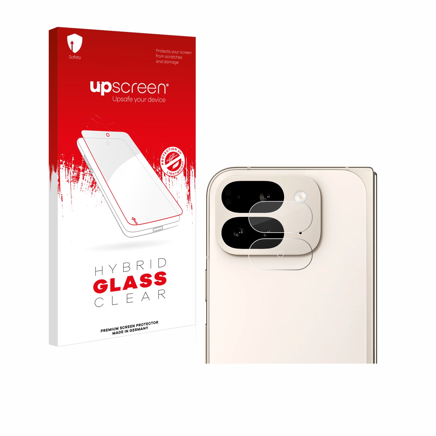 čirá skleněná fólie upscreen Hybrid Glas pro Google Pixel 9 Pro Fold (pouze kamera)