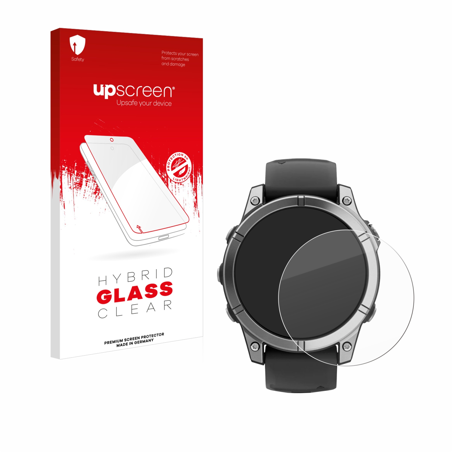 čirá skleněná fólie upscreen Hybrid Glas pro Garmin Fenix E