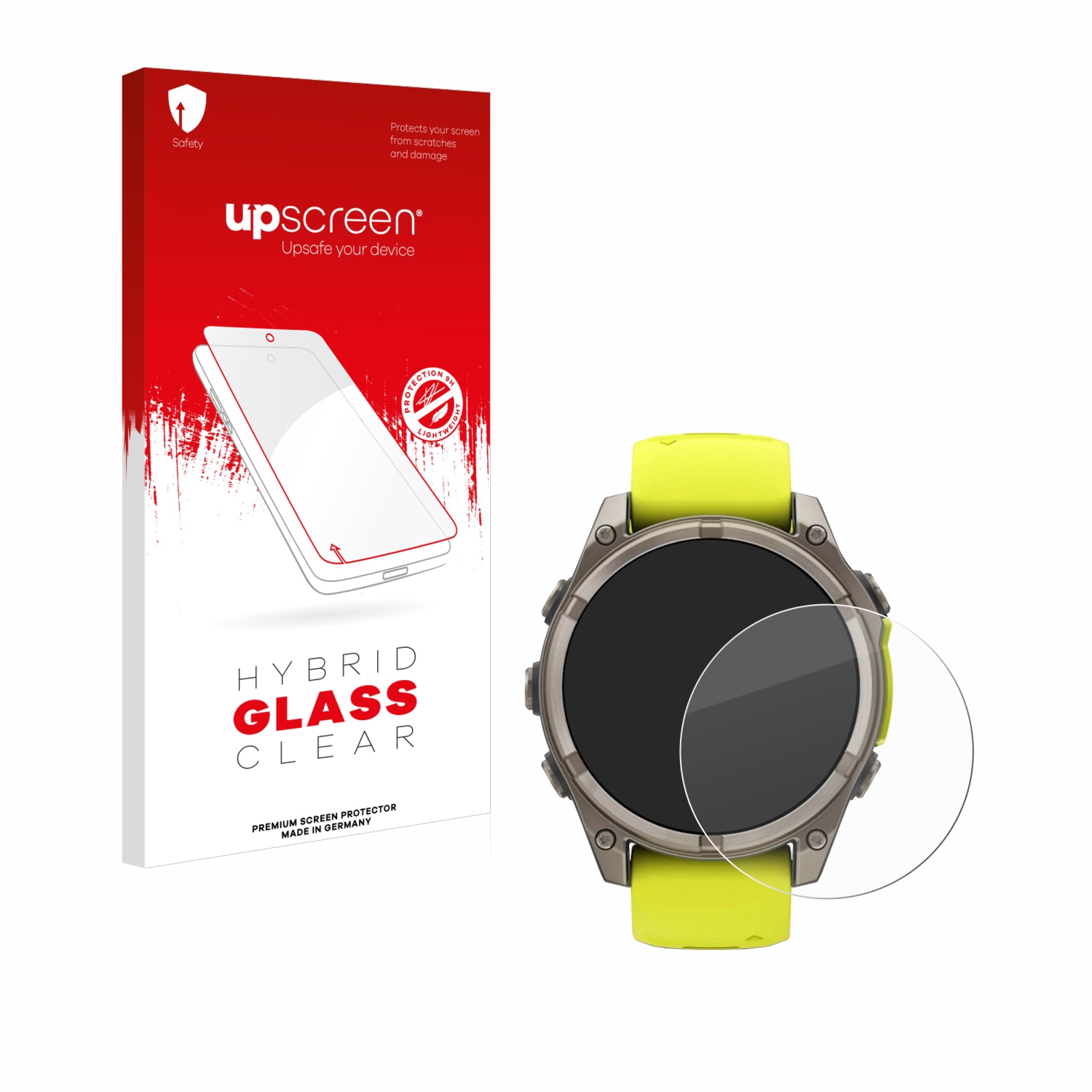 čirá skleněná fólie upscreen Hybrid Glas pro Garmin Fenix 8 Solar (47 mm)