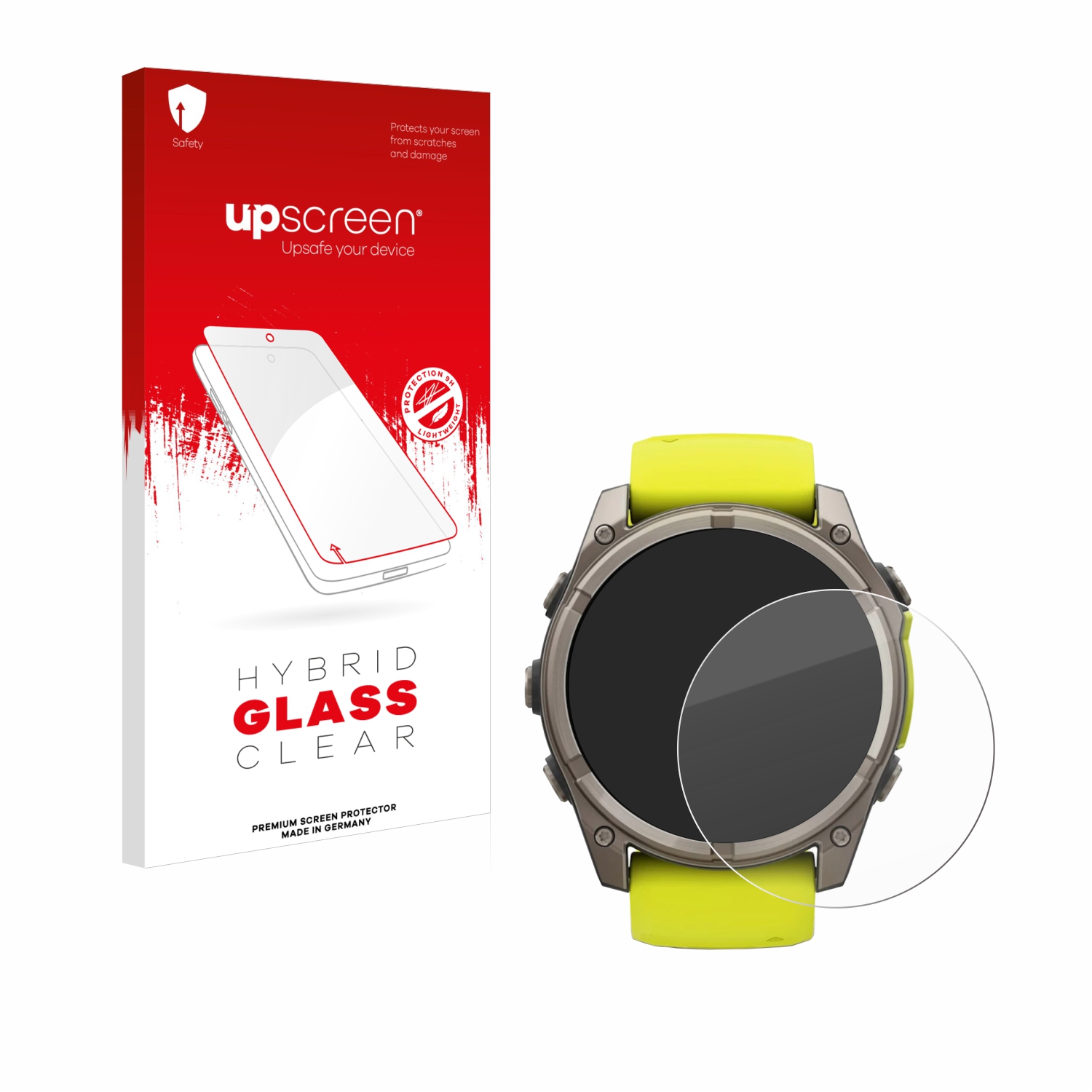 čirá skleněná fólie upscreen Hybrid Glas pro Garmin Fenix 8 Solar (51 mm)