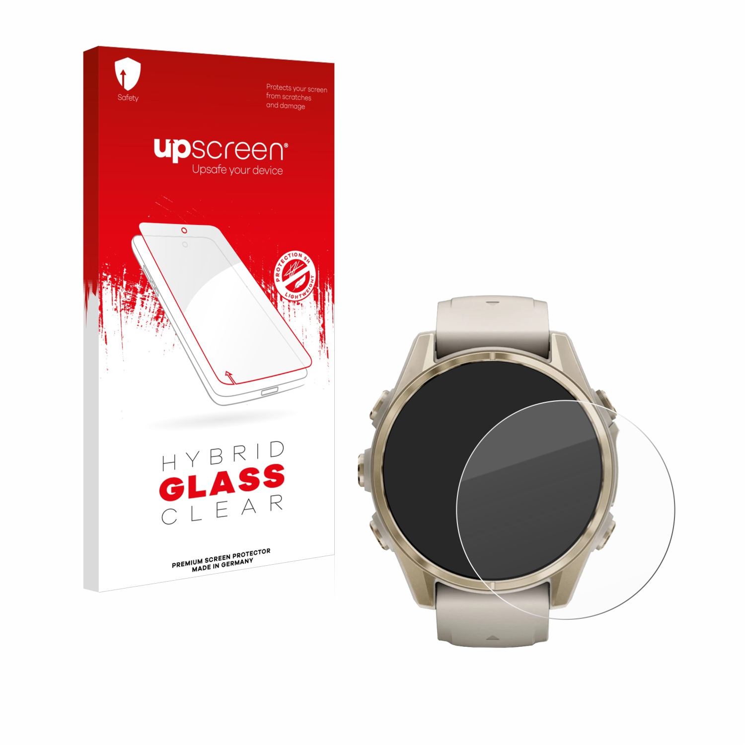 čirá skleněná fólie upscreen Hybrid Glas pro Garmin Fenix 8 (43 mm)