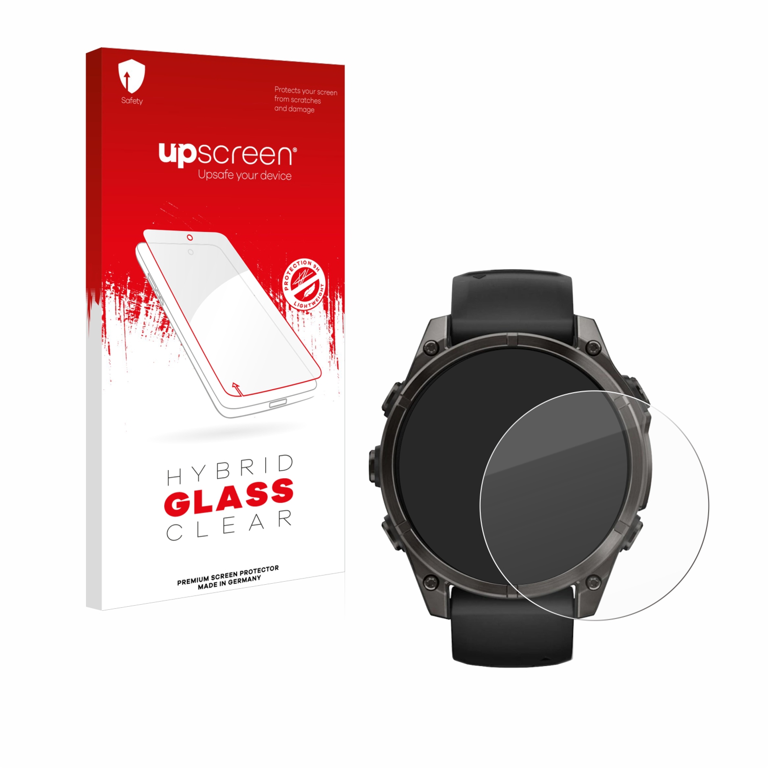 čirá skleněná fólie upscreen Hybrid Glas pro Garmin Fenix 8 AMOLED (47 mm)