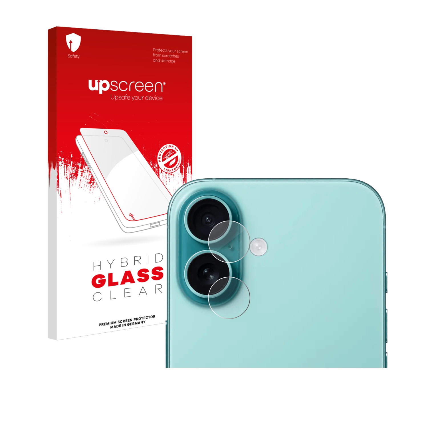 čirá skleněná fólie upscreen Hybrid Glas pro Apple iPhone 16 (pouze kamera)