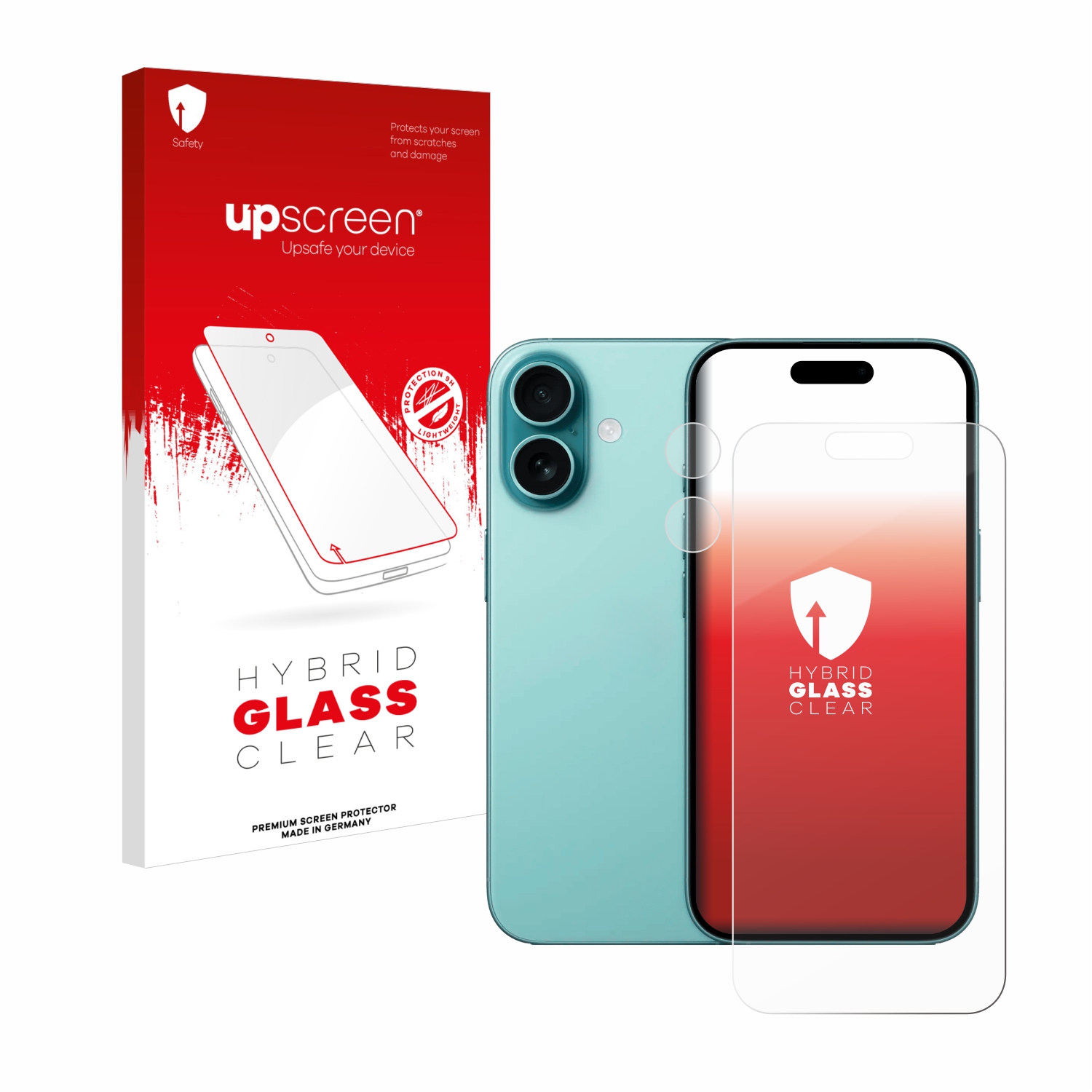čirá skleněná fólie upscreen Hybrid Glas pro Apple iPhone 16 (displej+Kamera)