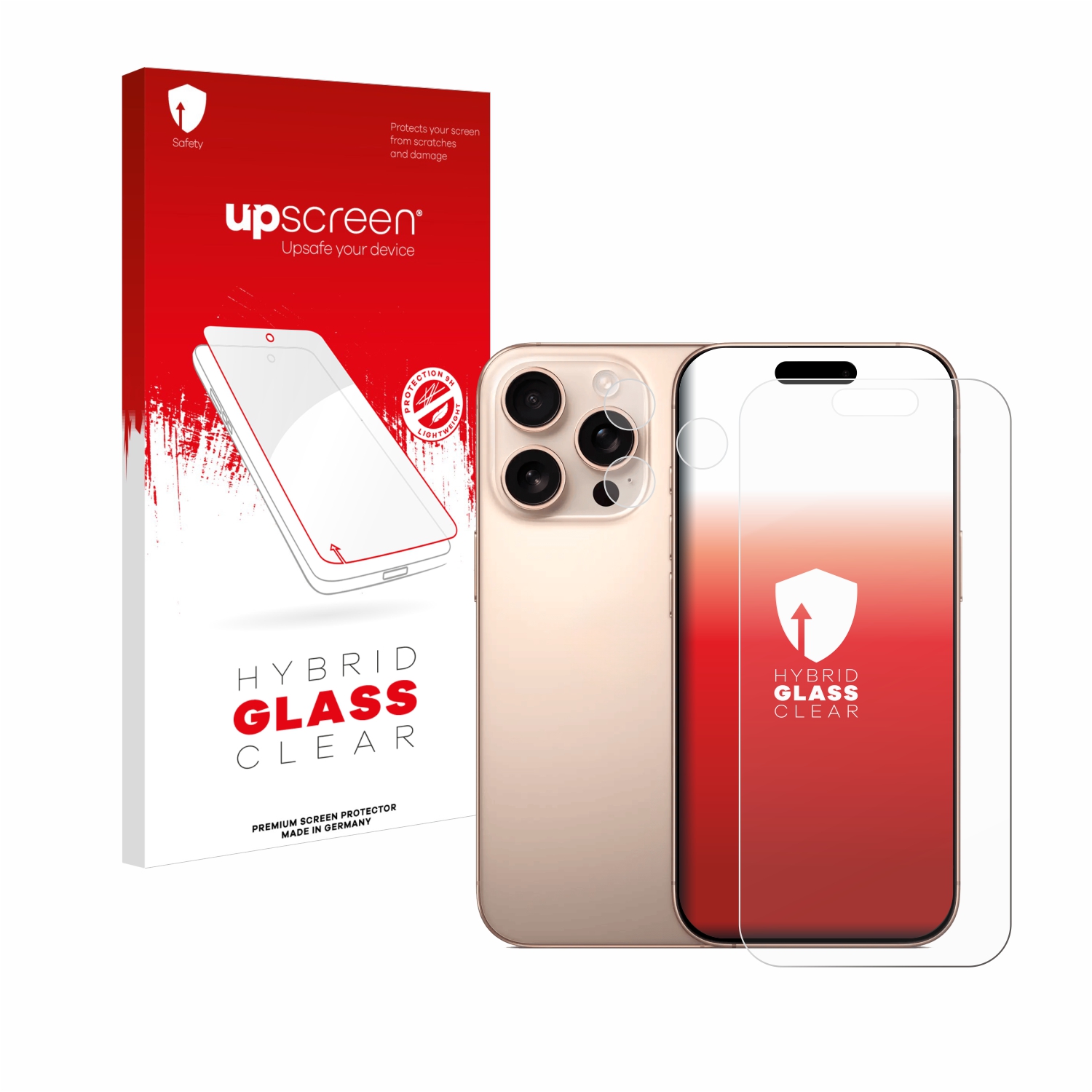 čirá skleněná fólie upscreen Hybrid Glas pro Apple iPhone 16 Pro (displej+Kamera)