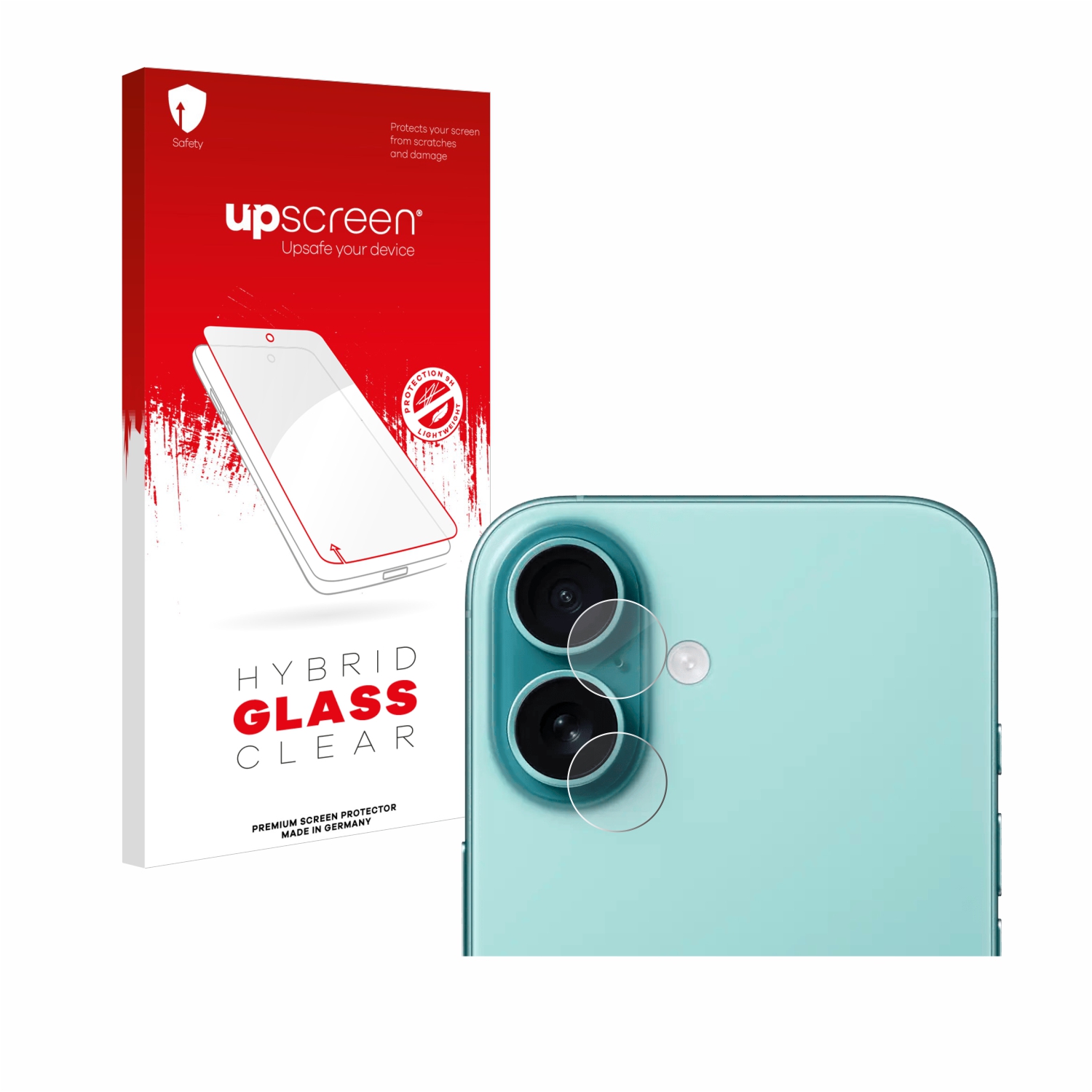 čirá skleněná fólie upscreen Hybrid Glas pro Apple iPhone 16 Plus (pouze kamera)