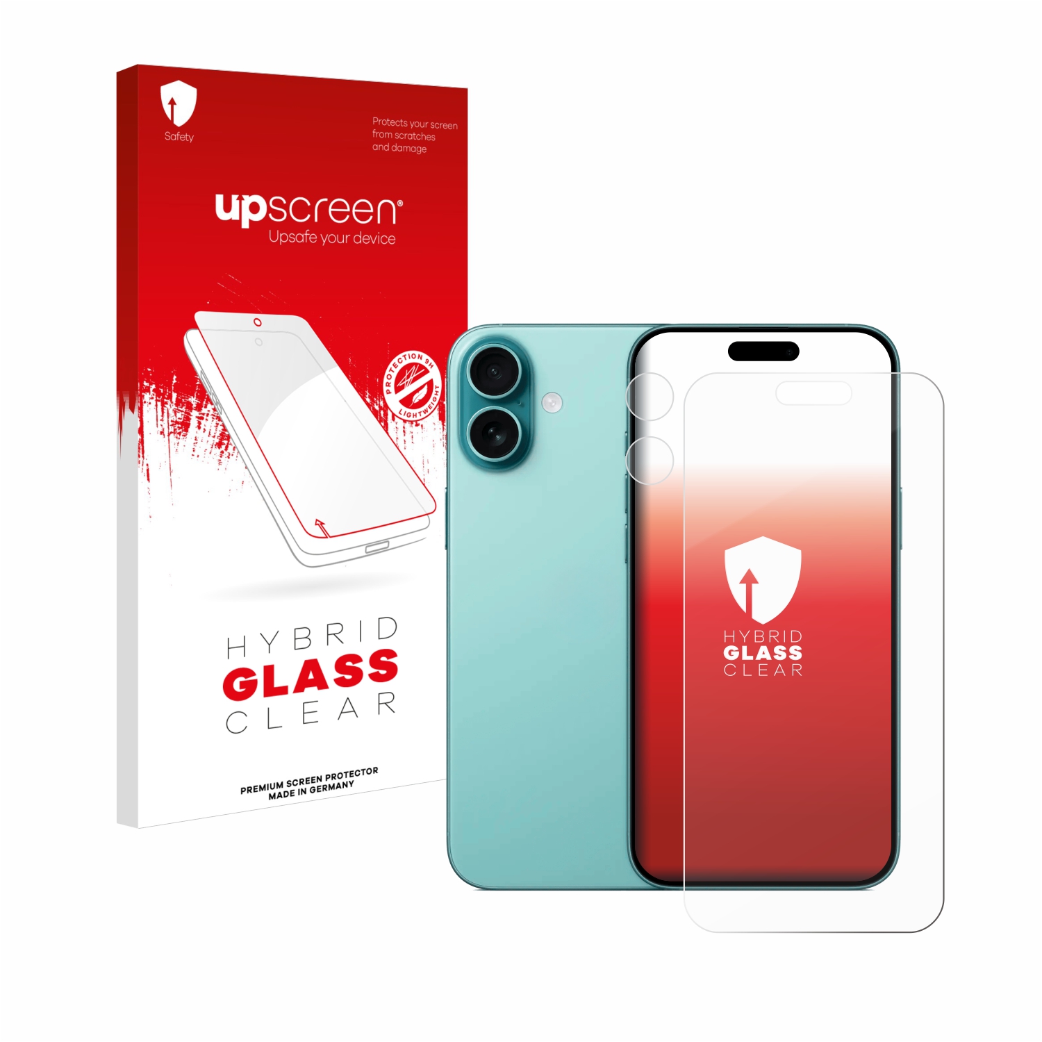 čirá skleněná fólie upscreen Hybrid Glas pro Apple iPhone 16 Plus (displej+Kamera)