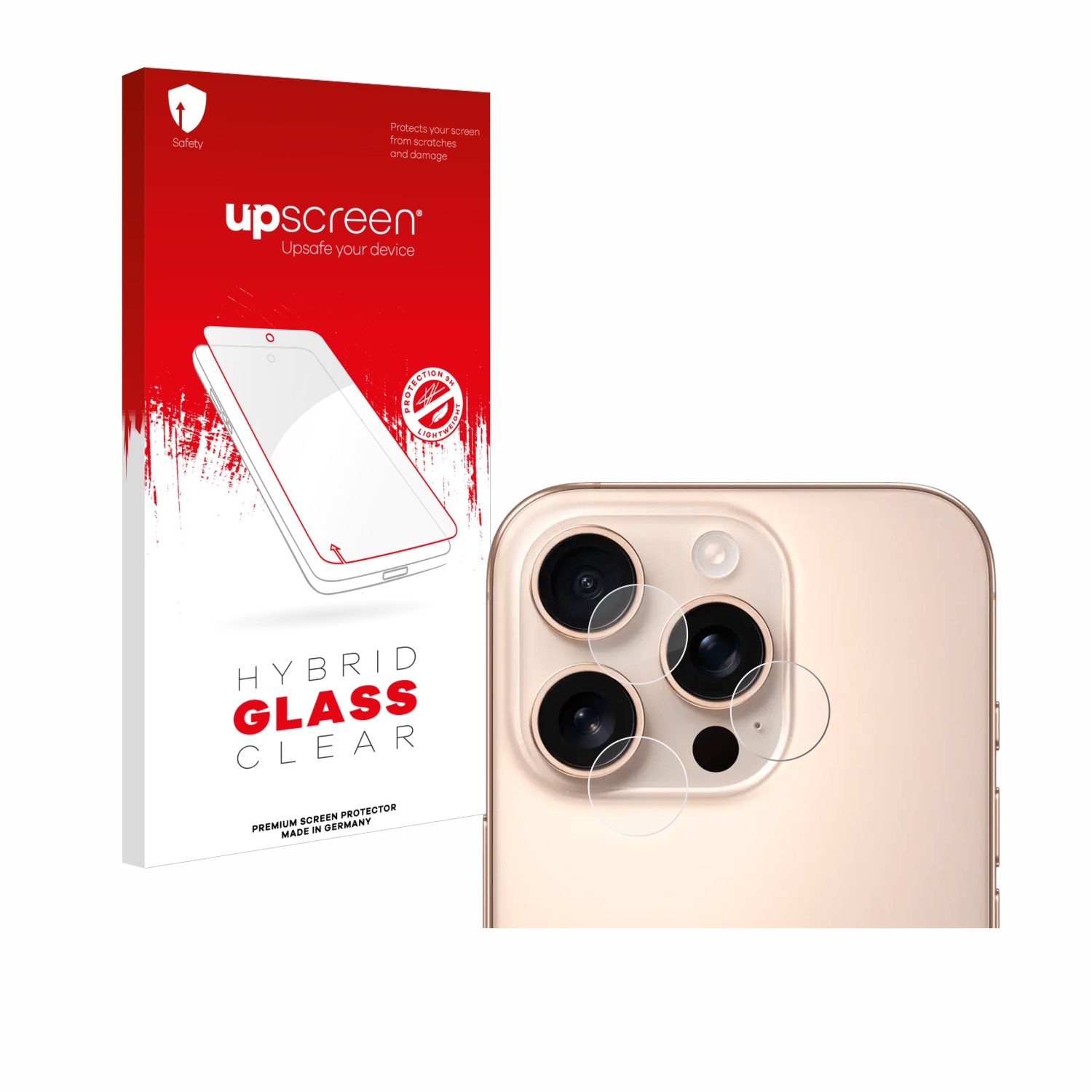 čirá skleněná fólie upscreen Hybrid Glas pro Apple iPhone 16 Pro Max (pouze kamera)