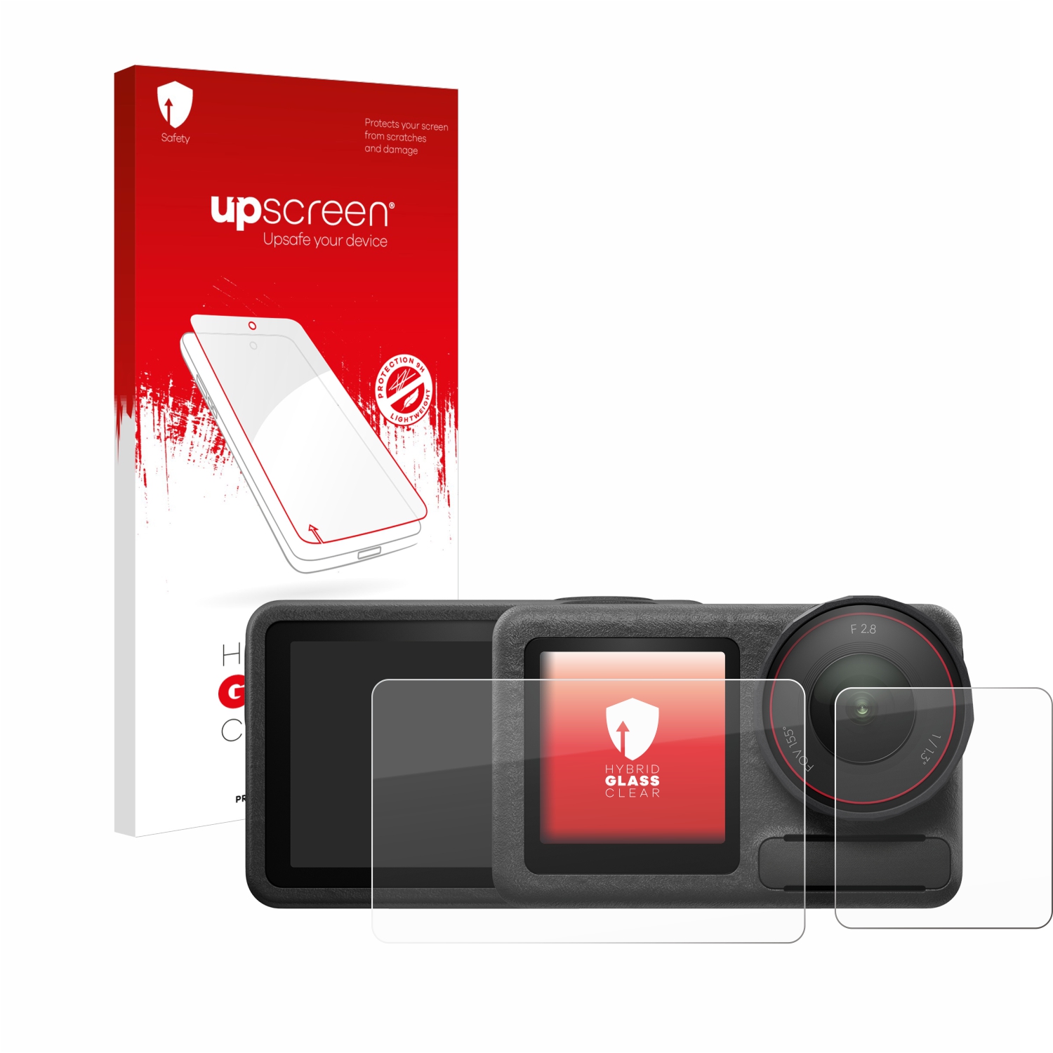 čirá skleněná fólie upscreen Hybrid Glas pro DJI Osmo Action 5 Pro (case-friendly)