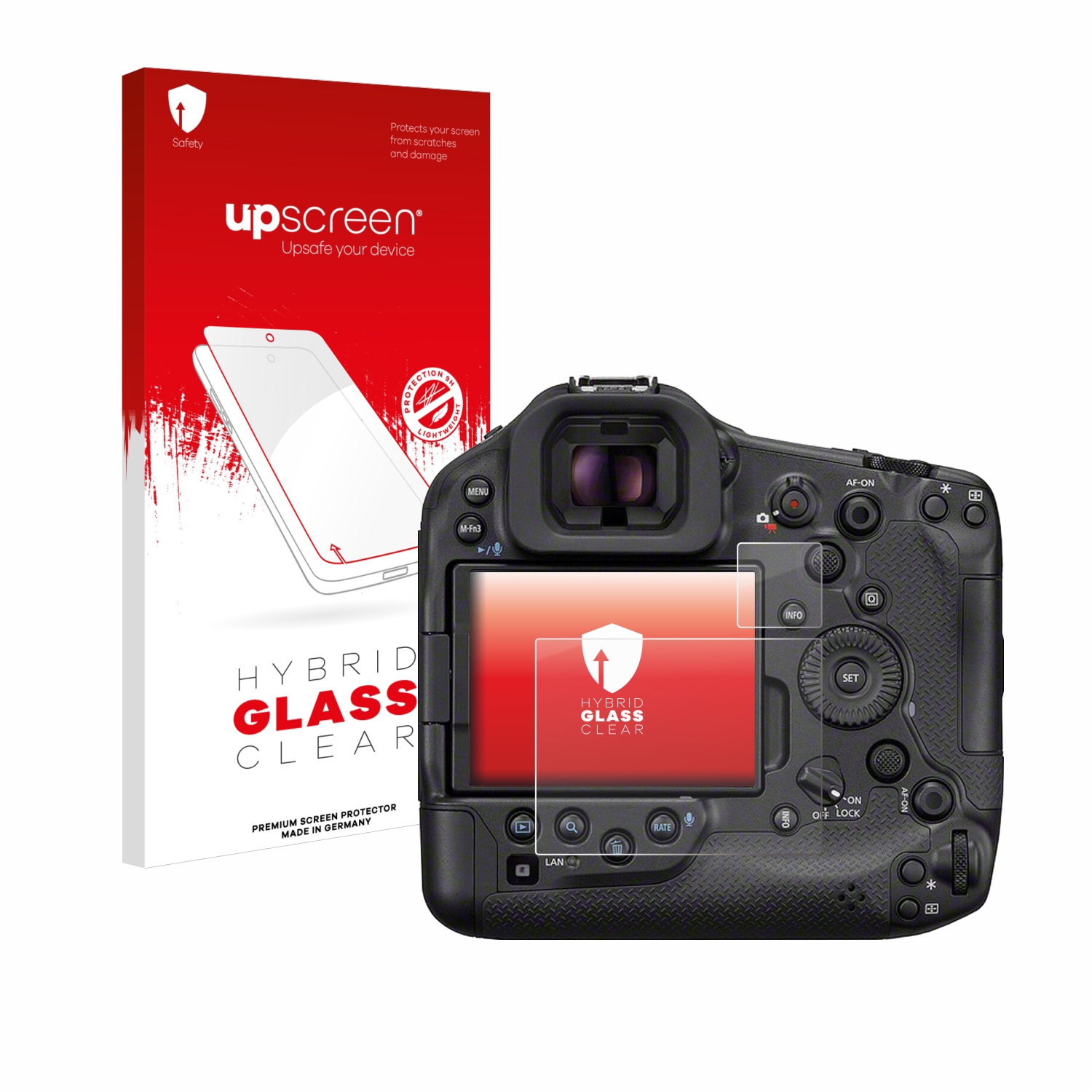 čirá skleněná fólie upscreen Hybrid Glas pro Canon EOS R1