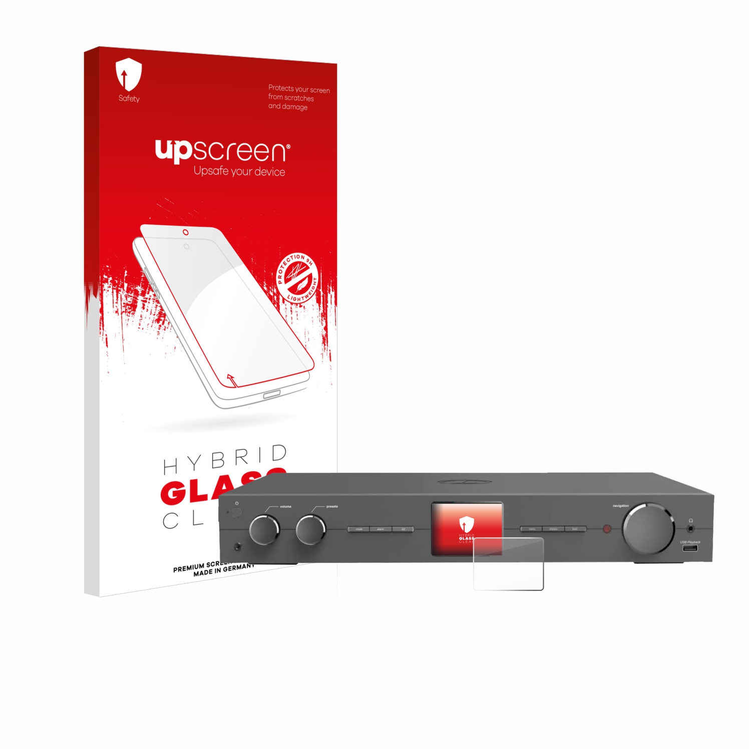 čirá skleněná fólie upscreen Hybrid Glas pro Hama DIT2006BT